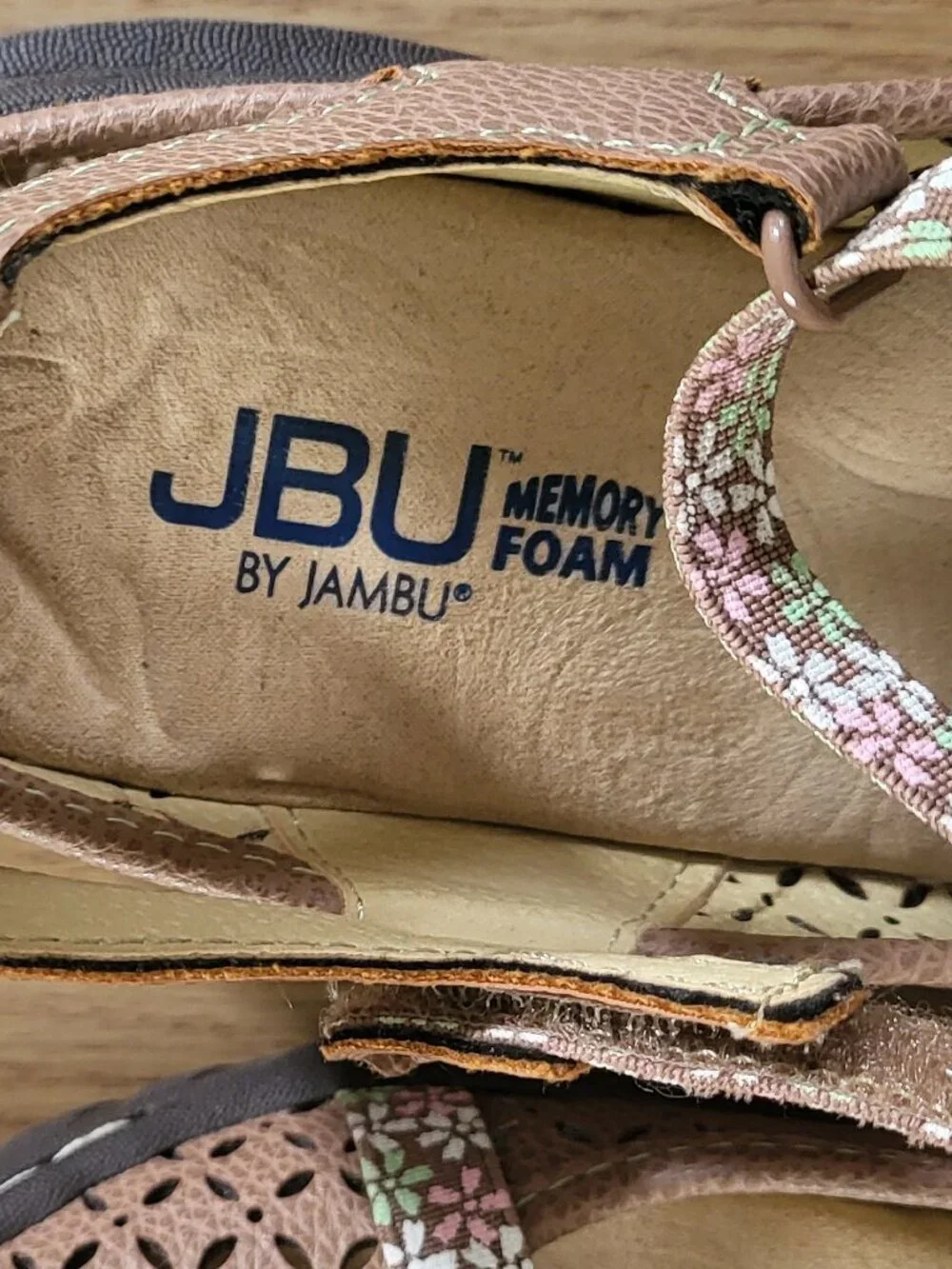JBU Mary Jane Shoes Women's 6W Karen Pink Floral Bloomcore Gardencore Casual